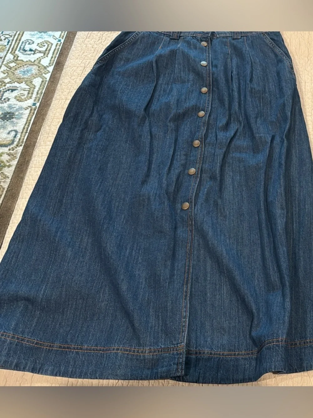 Sézane Clarine Denim Midi Skirt 38/6 NWOT - Picture 3 of 3
